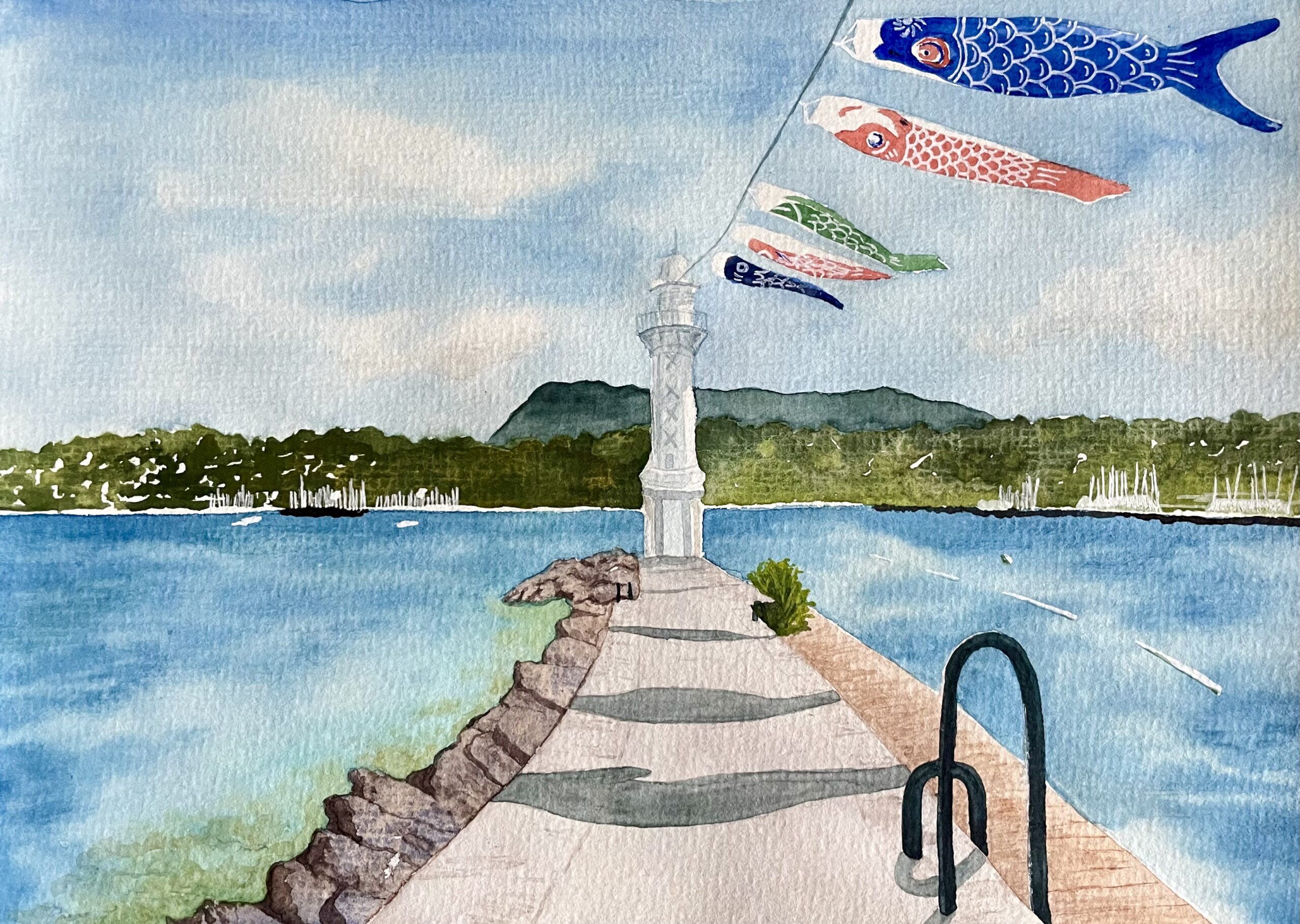 Sketch of the lake of Geneve