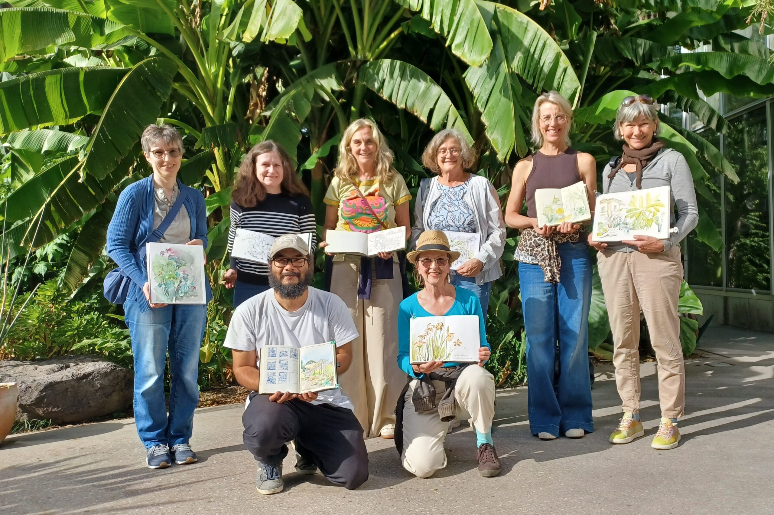 Zeichentreffen im Botanischen Garten